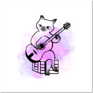 cat the guitarist Posters and Art